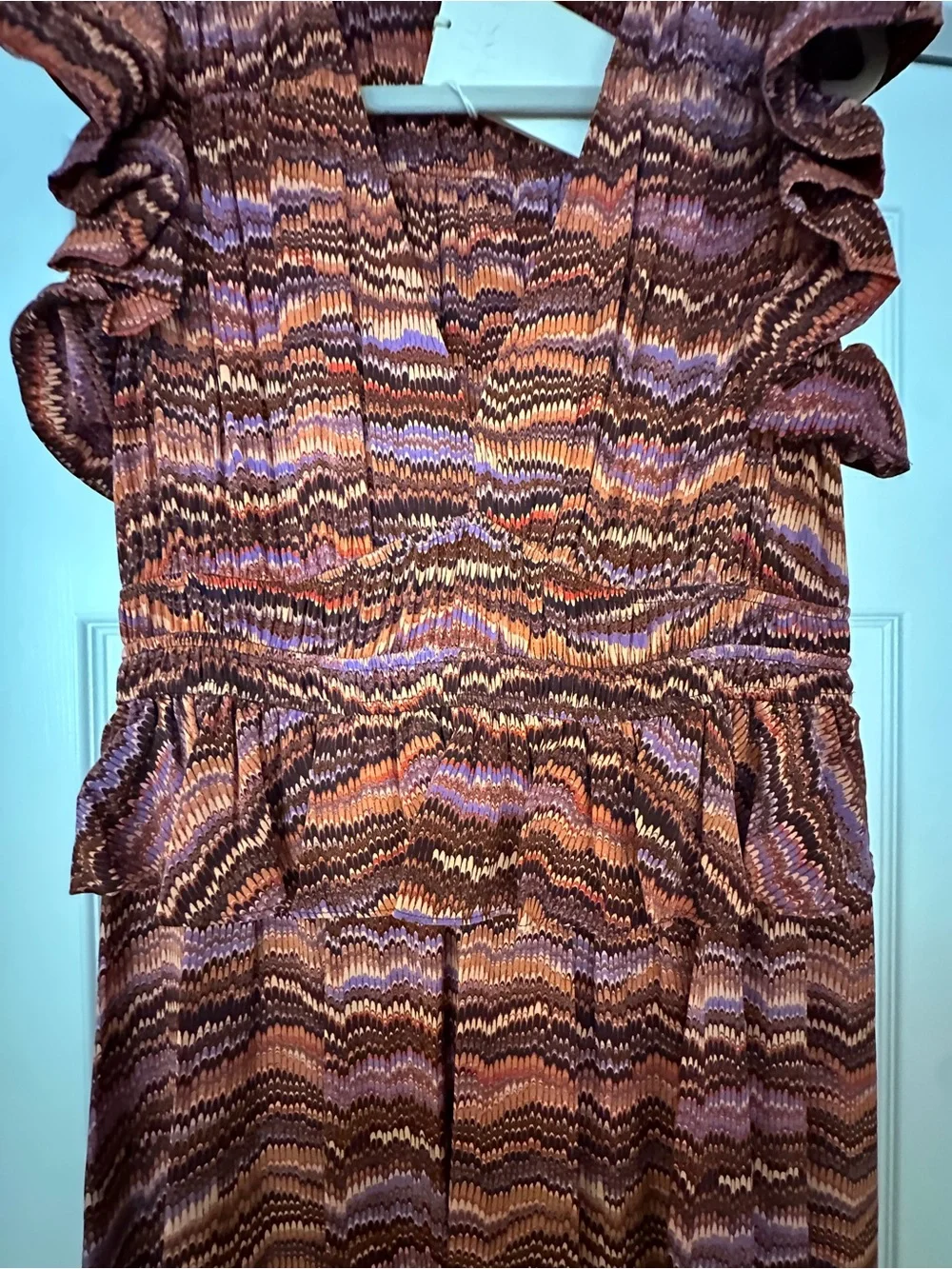 Ulla Johnson V-neck Bendetta midi dress in Purple Sapphire, Firenze-Print sz 12 - Picture 7 of 11